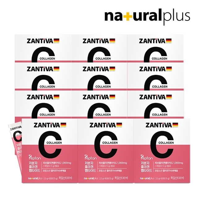 잔티바 저분자 콜라겐 펩타이드 30포 12박스 / 비오틴 함유