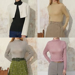 [리베레츠] 울글리터 하이넥 니트 3종세트