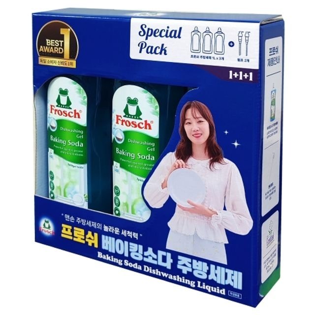 프로쉬 베이킹소다 주방세제 스페셜팩 1L 3개 펌프 2개 (WFIUKW7)