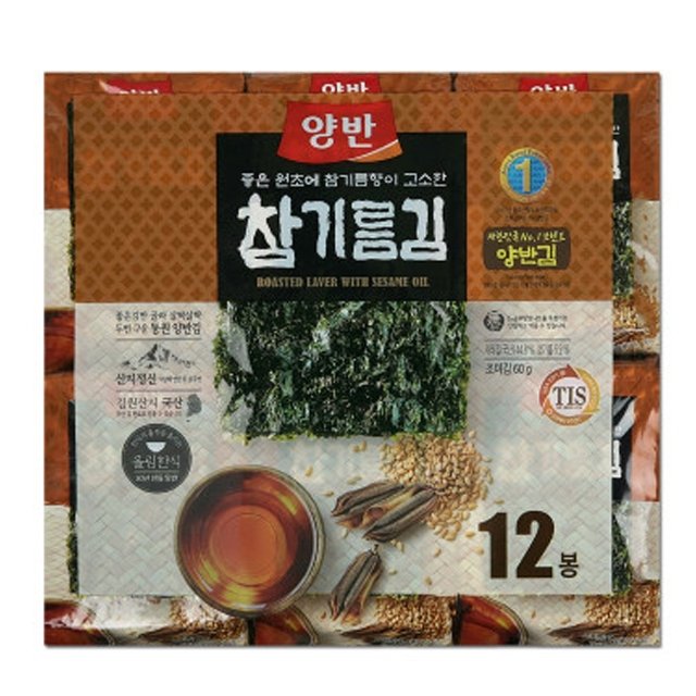 고소하고 진한 풍미의 동원 양반김 참기름김 x  12봉