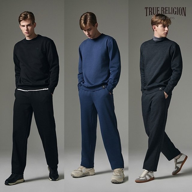 [쇼핑엔티단독] 트루릴리전 최종가! 코튼블렌딩 소프트 기모셋업 2종, 남성