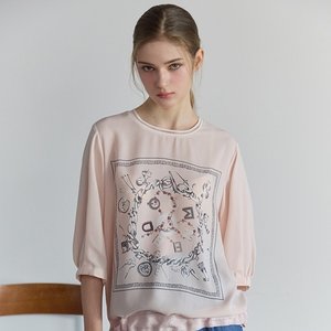 [마르조][1종] 그래픽 포인트 블라우스_MCMFB927