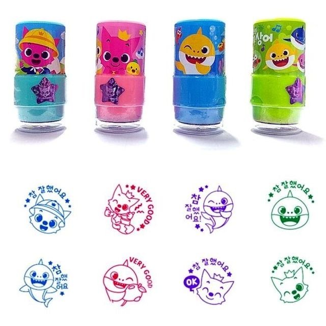 칭찬 스탬프 핑크퐁 랜덤1개 그린피앤에스 참잘했어요 (WFH0WQG)