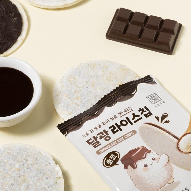 [달광상회] 달광 라이스칩 초코 10g 40개입 유기농 우리쌀 과자 쌀칩
