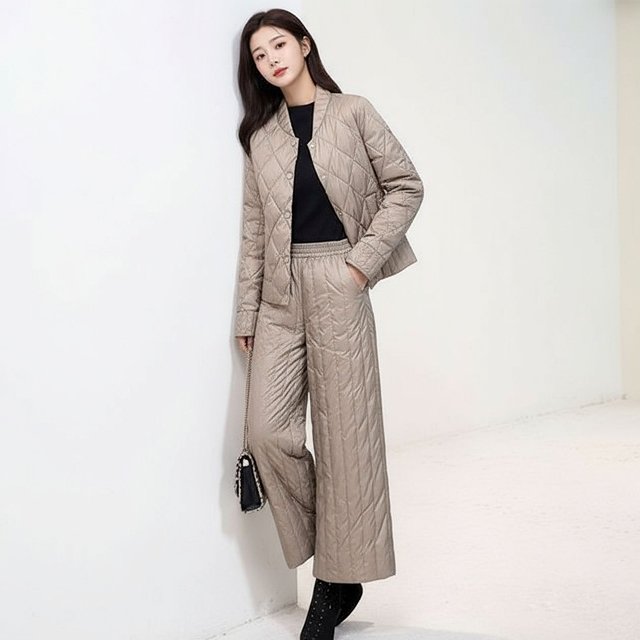 [헬리꽁땡] 퀼팅 패딩 상하세트 (색상선택)