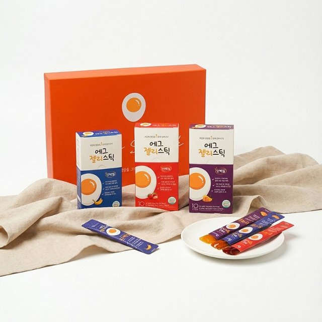 청라상회 고단백 계란젤리 선물세트 에그젤리스틱 3종 비타민 칼슘 아연 명절선물 