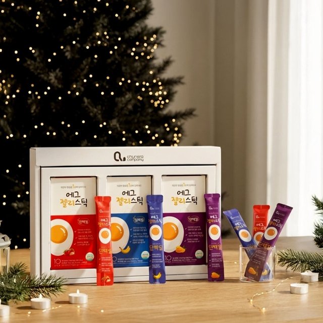 청라상회 고단백 계란젤리 선물세트 에그젤리스틱 3종 비타민 칼슘 아연 명절선물 