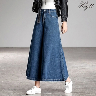 [헬리꽁땡]데님맥시A라인스커트팬츠