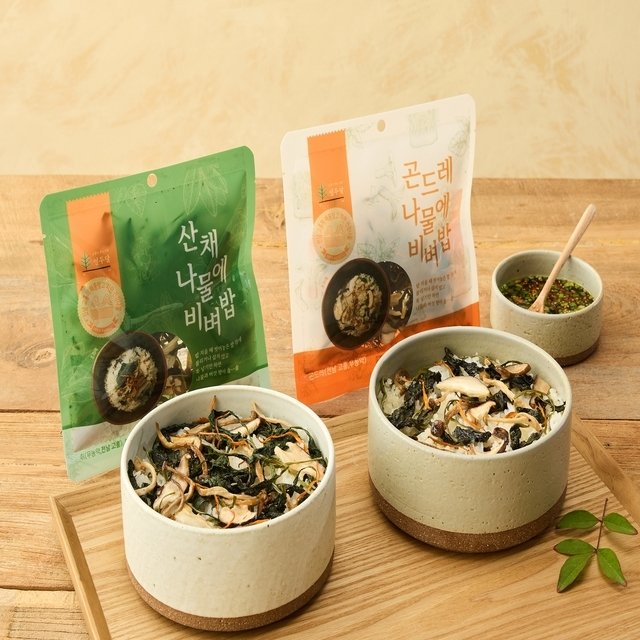 [담우] 나물에비벼밥 2종세트 (곤드레6봉+산채6봉)