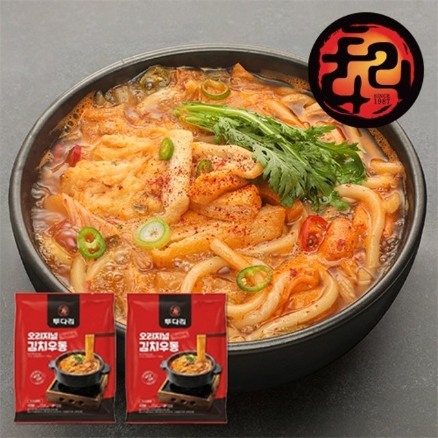 [1+1] 투다리 오리지널 김치우동(1인분,413g) 총 2인분