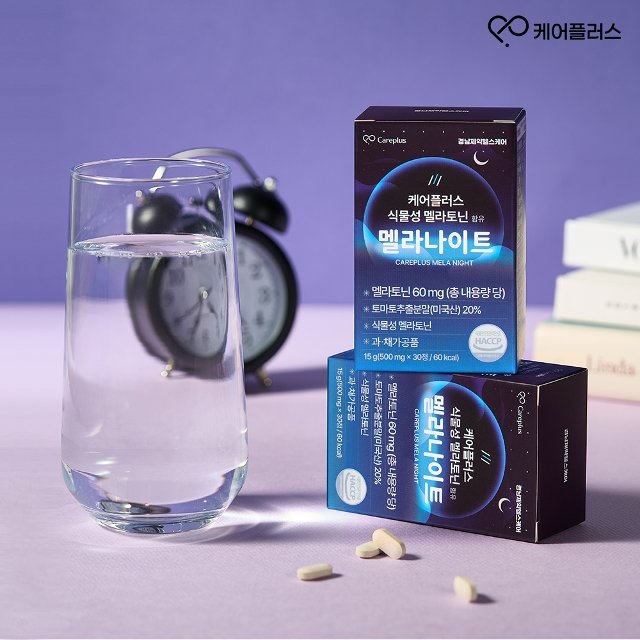 [케어플러스] 식물성 멜라토닌 함유 멜라나이트 6박스(500mg X 180정)