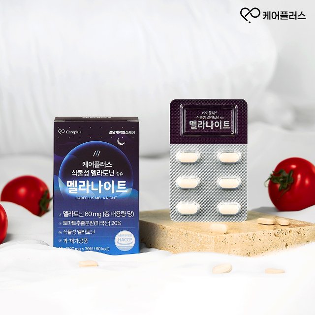 [케어플러스] 식물성 멜라토닌 함유 멜라나이트 6박스(500mg X 180정)
