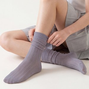 [7+7] 살랑 시스루 중목양말 색상혼합 (총 14켤레세트)