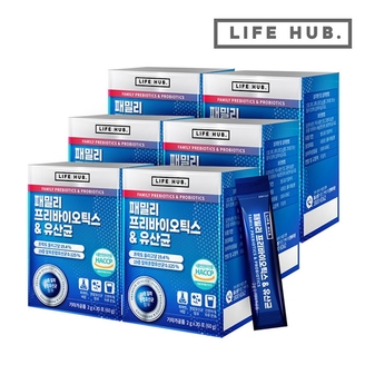 [2+1] 라이프허브 패밀리 프리바이오틱스 유산균 6세트 (2g x 180포) 6개월분