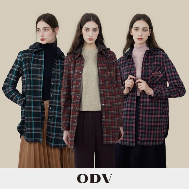 23FW ODV 체크 후드 아우터 1종
