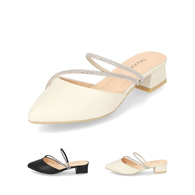 엘칸토 마쯔 여성 글리터 스트랩 뮬 3.5cm LCWO07M313