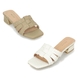 엘칸토 마쯔 여성 격자 꼬임 뮬 3cm LCWW23M326