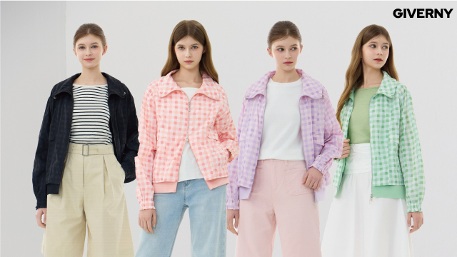 26SS 지베르니 여성 체크 브리즈 점퍼 1종