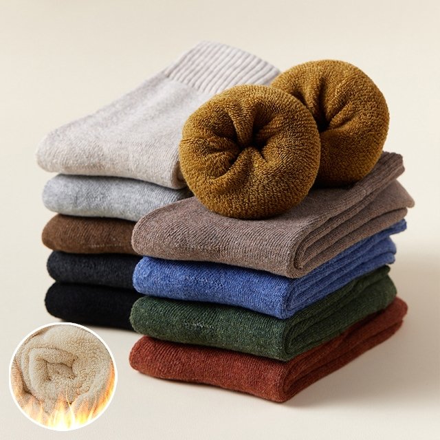 [5+5] 심플도톰 기모양말 컬러혼합 남녀공용 양말세트 (총 10켤레)