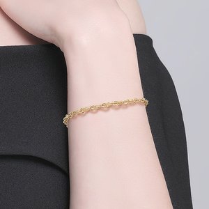 [골드퀸즈] 18K 트리니티 입체 볼륨 팔찌
