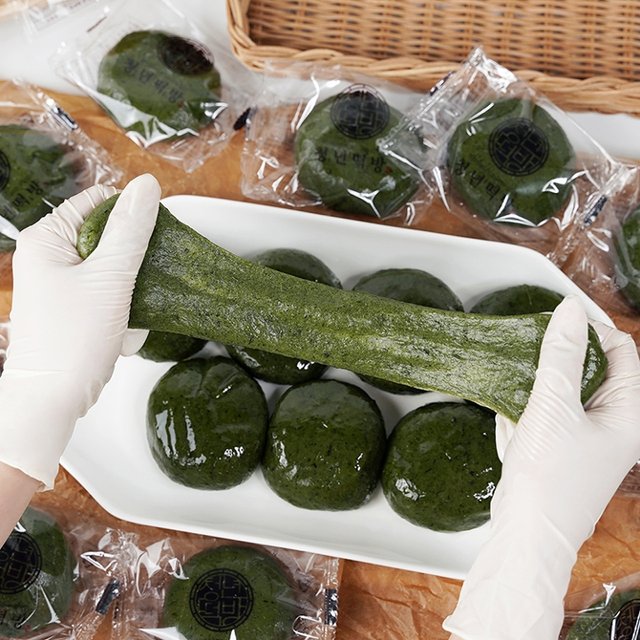 [전라도 청년] 해풍맞고 자란 쑥 인절미 4kg (40개) (콩가루증정)