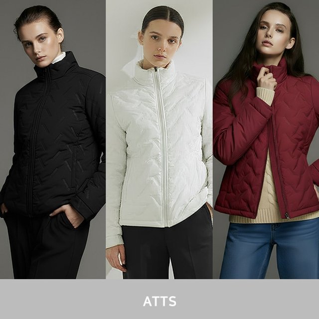 [ATTS] 엣츠 25FW 고주파  윈터 방풍 중량 패딩 재킷 1종, 여성