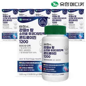 [유한메디카] 관절 엔 탑 소연골 뮤코다당단백 콘드로이친 1200 120정x6개(12개월)