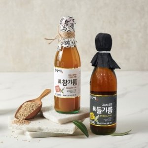 G [밥상마루] 참기름 350ml 1+1 / 100프로 통참깨 고소한 참기름