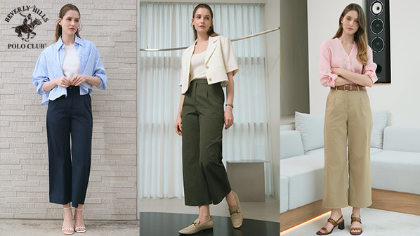 [프리미엄]비버리힐스폴로클럽 SORONA® 컴포트 핀턱 팬츠 2종, 여성