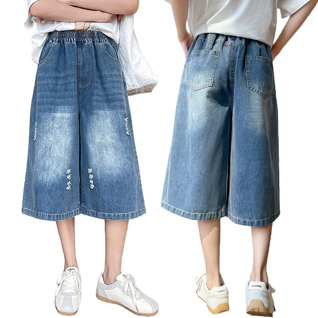 쉐바 버뮤다 워싱데님 팬츠