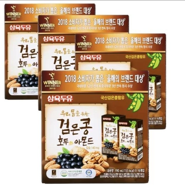 삼육두유 검은콩호두아몬드 190ml 64입 종이팩