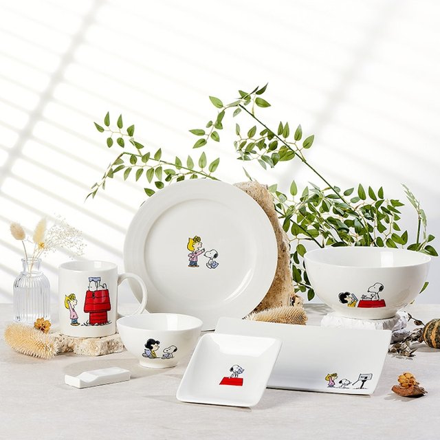 [코렐 코닝웨어] 스누피 레터 도자기 식기세트 7P