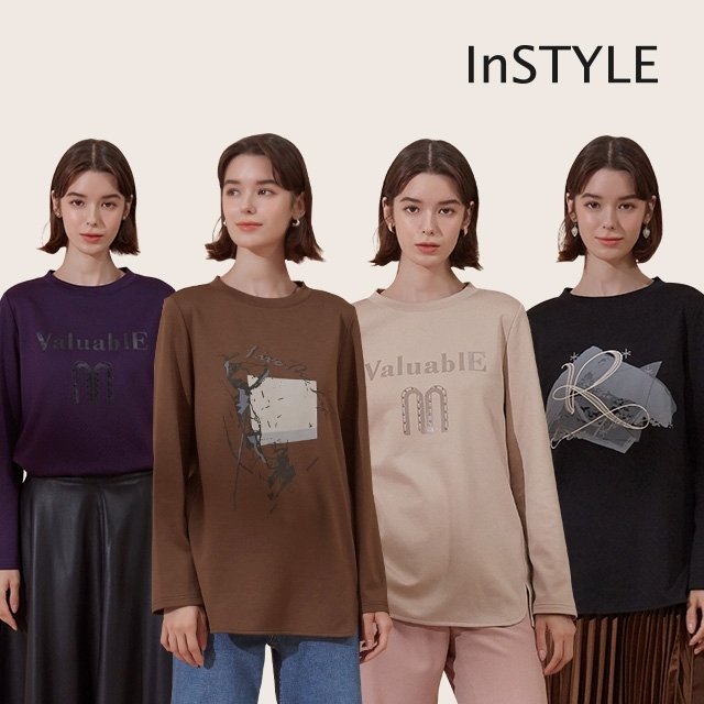 22FW 인스타일 아트웍 기모 티블라우스 4종