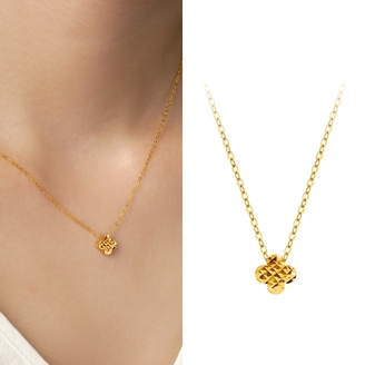 골드앤 24K 순금 샤인 볼클로버 목걸이