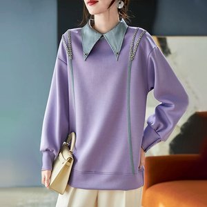 [루미루나]라벤더큐빅티블라우스