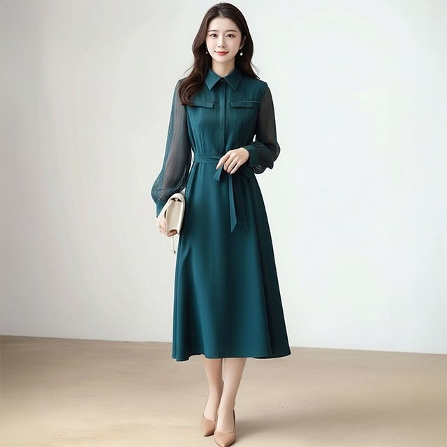 [플로레센스]플로르시스루딥그린원피스
