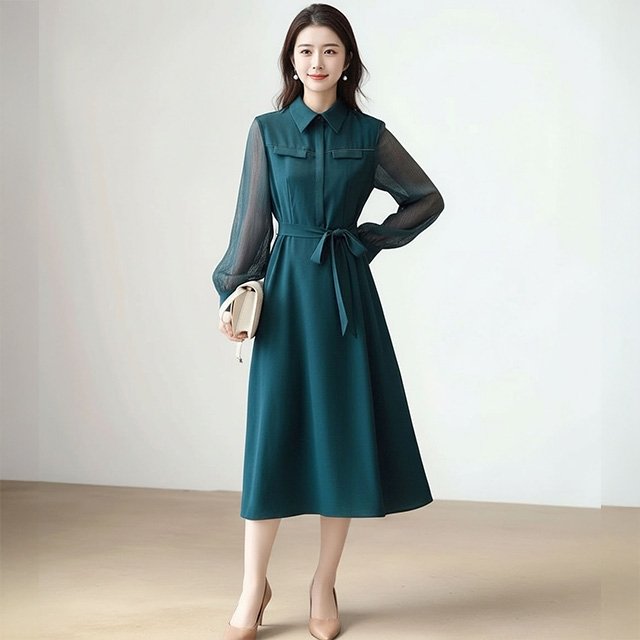 [플로레센스]플로르시스루딥그린원피스