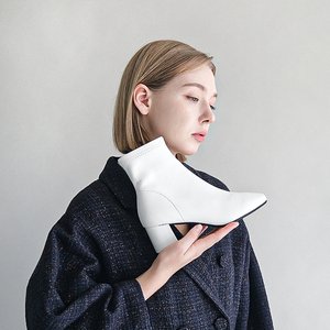 올리 스퀘어 스판 앵클부츠