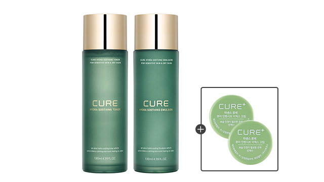 [김정문알로에] 큐어 수딩 토너+에멀젼 + 미니 증정