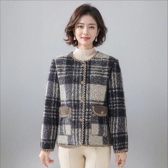 [비니브] 엘리아 안감털 트위드 자켓