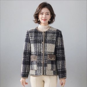 [비니브] 엘리아 안감털 트위드 자켓