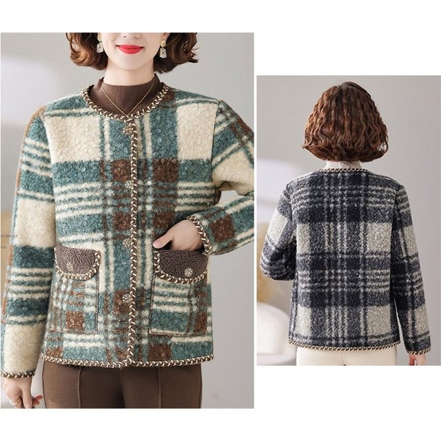 [비니브] 엘리아 안감털 트위드 자켓