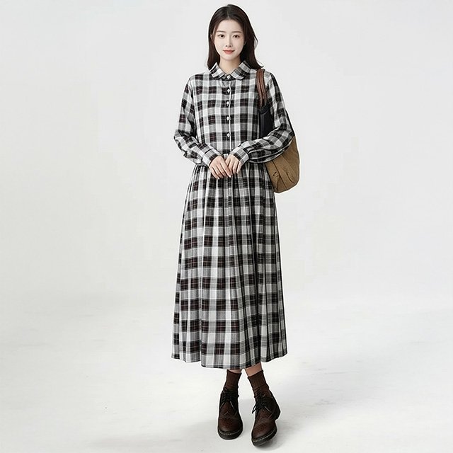 [헬리꽁땡]무이뚜면체크원피스(색상선택)