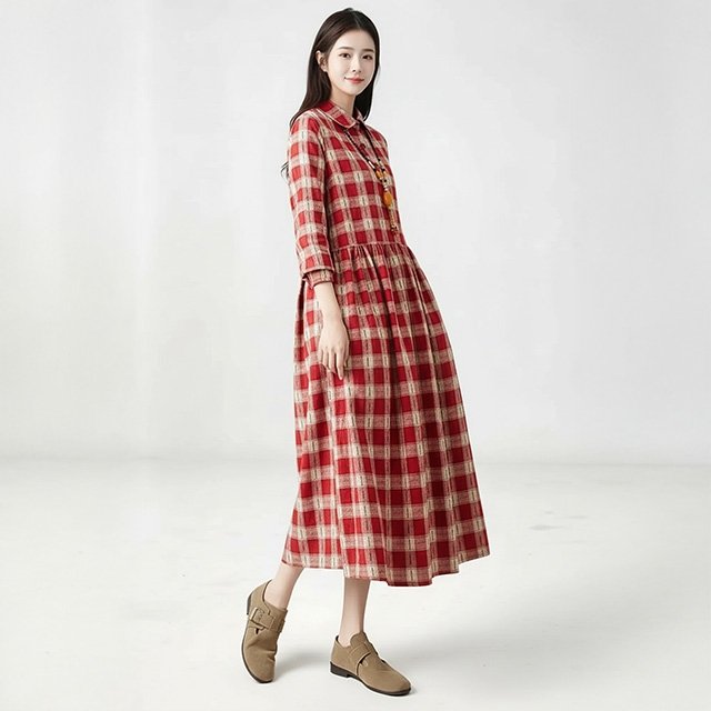 [헬리꽁땡]무이뚜면체크원피스(색상선택)