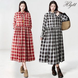 [헬리꽁땡]무이뚜면체크원피스(색상선택)