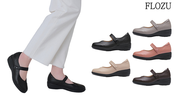 [플로쥬] 양가죽 웨지 메리제인 컴포트화 