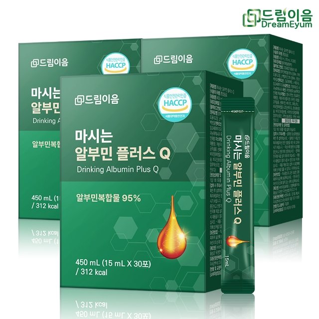 드림이음 마시는 알부민 플러스Q 15g x 30포 3박스
