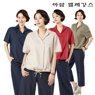 [마담엘레강스] 플렉스 린넨 블렌디드 셋업 K231JK08+K231SL08