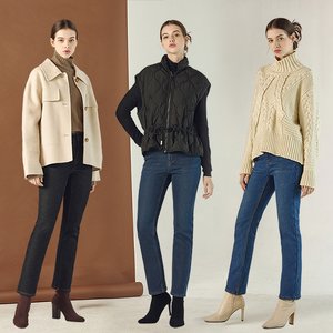 맥스튜어트 여성 플리스 본딩데님 3종