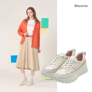슈리오 소가죽 로제 스니커즈